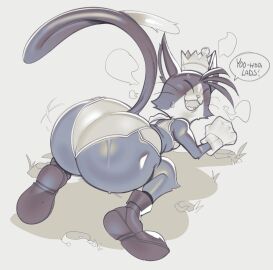 ass ass_built_separately ass_focus big_ass big_butt booty_shorts bubble_ass bubble_butt cait_sith_(ff7) final_fantasy short_shorts shorts submarine_screw