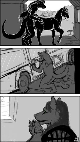 anthro armored_car barn building canid canine canis car chair countryside cradling crest_(disambiguation) cuddling daily_devotional dragon equid equine female feral furniture graypolf hi_res horse house inside j.b. licking male male/female mammal mechanic mythological_creature mythological_scalie mythology outside pacific_drive penetration pussy repairing rouse sasha_vorel scalie sex shepherd's_fox sliv'oth station_wagon tongue vaginal_penetration vehicle window wolf wolfywetfurr_(artist) zoophilia