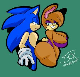 1boy 1girls 2024 animal_ears anthro anthro_on_anthro archie_comics ass ass_on_crotch big_ass big_breasts big_butt black_nose blue_body blue_fur blue_hair blue_skin breasts bubble_ass bubble_butt bunnie_rabbot bunny bunny_ears bunny_girl cleavage clothed clothing couple dominant_female eyelashes eyeshadow female femdom from_behind fur furry gloves green_eyes grinding grinning hedgehog incognito_fox lap looking_back makeup male male/female mobian_(species) narrowed_eyes onesie rabbit rabbit_ears rabbit_girl samfoxslayer sega short_hair sideboob simple_background sonic_(series) sonic_satam sonic_the_hedgehog sonic_the_hedgehog_(archie) sonic_the_hedgehog_(comics) sonic_the_hedgehog_(series) spiky_hair tail tan_body tan_fur tan_skin thick_thighs thighs two-tone_body two-tone_fur