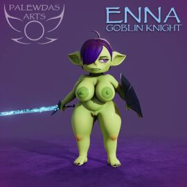1:1 3d_(artwork) 3d_animation 4_fingers 4_toes animated areola ass belly bevor big_breasts big_butt big_ears biped breasts digital_media_(artwork) enna_(palewdasarts) fantasy female female_humanoid fingers goblin goblin_female green_body hair hi_res holding_object holding_weapon humanoid knight nipples no_sound palewdas_arts palewdasarts_(modeler) pubes purple_eyes purple_hair shield short_playtime short_stack shortstack slightly_chubby solo sword tagme thick_thighs toenails tools turntable_(animation) video vulva weapon