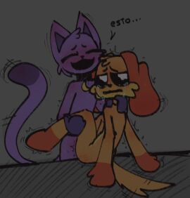 anthro anthro_on_anthro anthro_only canine cat catnap catnap_(poppy_playtime) chispxita_(artist) critters_(poppy_playtime) crying crying_with_eyes_open dog dogday dogday_(poppy_playtime) doggy domestic_cat domestic_dog feline furry furry_only gay male no_humans orange_fur orange_skin poppy_playtime poppy_playtime_(chapter_3) purple_fur purple_skin sex slap_mark smiling_critters tagme
