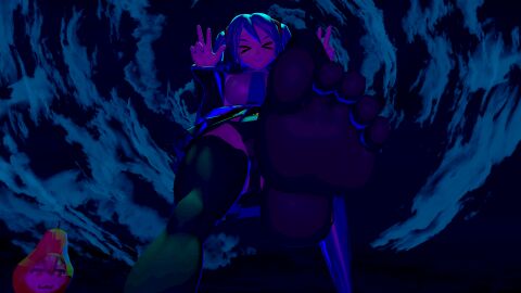 feet female foot_fetish giant giant_female giantess hatsune_miku pearto vocaloid