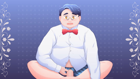 1boy 1girls awita2244 boxers business_man business_suit chubby_male fanart fat_male female female_pov glasses male male_focus morris_(stardew_valley) orange_eyes penis penis_in_pussy pov pussy sex stardew_valley taker_pov