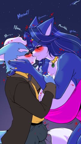 2024 age_difference aged_up anthro anthro_on_anthro big_breasts blue_body blue_eyes blue_fur blue_hair blush bottomwear breasts brown_clothing brown_jacket brown_topwear bulge canid canine cleavage clothed clothed_anthro clothed_female clothed_male clothing digital_drawing_(artwork) digital_media_(artwork) dress duo fakeryway female fox french_kissing fur hair heart_symbol hi_res huge_breasts incest incest_(lore) incestuous incestuous_(lore) jacket jewelry kissing krystal krystal_(star_fox) male male/female mammal marcus_mccloud mature_anthro mature_female mother_(lore) mother_and_child_(lore) mother_and_son mother_and_son_(lore) multicolored_body multicolored_fur necklace nintendo older_anthro older_female orange_clothing orange_sweater orange_topwear pants parent_(lore) parent_and_child_(lore) parent_and_son_(lore) pink_clothing pink_dress pleasure_castle son_(lore) star_fox sweater topwear turtleneck two-tone_body two-tone_fur white_body white_fur white_hair younger_anthro younger_male