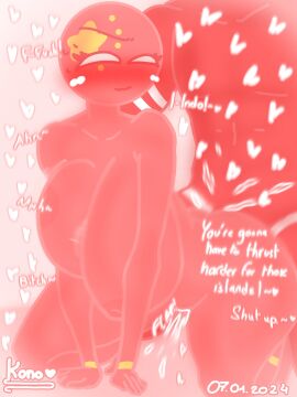 1boy 1girls asian asian_female ass big_ass big_butt blurry_background blush breasts bulge china_(countryhumans) countryhumans countryhumans_girl cum cum_drip cum_in_pussy cum_inside dialogue doggy_style english_text female female_focus fucked_from_behind hands heart hearts_around_body hearts_around_head hyper_breasts indonesia_(countryhumans) konoboyhe looking_at_partner looking_pleasured male moan moaning moaning_in_pleasure motion_blur muscular muscular_male nipples pleasured_face pussy questionable_anatomy red_body red_nipples red_skin sex sex_from_behind text thick_ass thick_legs thick_thighs