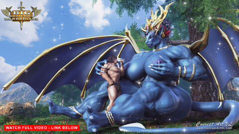 16:9 3d 3d_background anthro ass big_ass big_breasts big_butt bodily_fluids breast_milking breast_squeeze breast_squish breasts conceptartvl digital_media_(artwork) dragon duo english_text erect_nipples female genitals group hi_res huge_breasts human humanoid interspecies lactating male male/female male_human mammal membrane_(anatomy) membranous_wings milk mythological_creature mythological_scalie mythology nipples nude pussy scalie size_difference spread_legs spread_wings spreading squeezing squish tail text thick_thighs url wide_hips widescreen wings