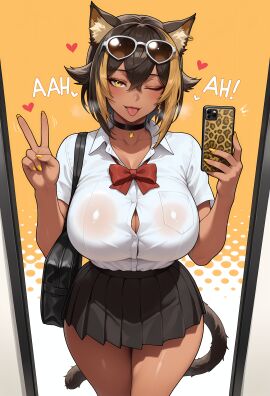 ai_generated big_ass big_breasts cat_ears cum cum_in_mouth cum_in_pussy cum_inside curvy_figure female massive_breasts modeus14 nekoyo_chloe tagme tan_skin virtual_youtuber