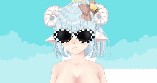 fanart female kotone_asahi sheep sheep_girl tagme virtual_youtuber vtuber