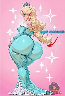 ai_generated bubble_butt dancing friki8otaku huge_ass mario_bros perfect_ass rosalina super_mario_galaxy tagme video