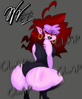 1girls ass ass_clapping ass_focus auburn_hair backboob big_ass big_breasts big_butt black_panties bottom_heavy breasts bubble_butt clapping_ass clothed demon female female_focus female_only fnf friday_night_funkin huge_ass huge_butt large_ass looking_back massive_ass massive_butt mommy_mearest newgrounds panties red_eyes revealing_clothes sideass solo teasing thick_ass thick_thighs twerking underass wifeyvoo