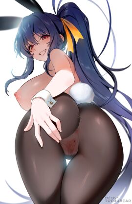 blue_hair highschool_of_the_dead himejima_akeno stockings tagme tofuubear