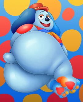 absurd_res anthro ass barnaby_b._beagl_(welcome_home) barnaby_beagle beagle big_ass big_butt canid canine canis clothed clothing domestic_dog feet hat headgear headwear hi_res huge_ass huge_butt hunting_dog lying male mammal on_side overweight overweight_anthro overweight_male partially_clothed pawpads paws presenting presenting_hindquarters puppet scent_hound sinood1e solo suggestive welcome_home welcome_home_(puppet_show)