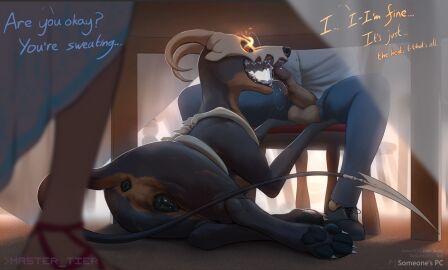 1boy 1girls 2024 4_toes anatomically_correct anatomically_correct_genitalia anatomically_correct_pussy animal_genitalia animal_pussy anus balls black_body black_fur bodily_fluids bone bottomwear canine_genitalia canine_pussy chair clothed clothed_sex clothing cucked_by_pokemon dark_violet dominant_feral dress_shirt english_text feet fellatio fellatio_from_feral female female_feral female_on_human female_pokemon/male_human femdom feral footwear fur furniture generation_2_pokemon genital_fluids genitals group hi_res horn houndoom human human_male human_on_feral human_penetrating humanoid_genitalia humanoid_penis interspecies lapping licking light-skinned_male light_skin lying male male/female male_human male_human/female_feral male_human/female_pokemon male_on_feral malesub mammal nintendo offscreen_character on_chair on_ground on_side open_mouth oral pants pawpads paws penile penis penis_lick pokemon pokemon_(species) pokephilia pokémon_(species) precum pussy red_eyes saliva saliva_on_penis saliva_on_tongue saliva_string sex shirt shoes sitting sitting_on_chair skull skull_head someone's_pc table tail teeth text toes tongue tongue_out topwear trio unbuttoned_bottomwear unbuttoned_pants under_the_table vaginal_fluids zoophilia