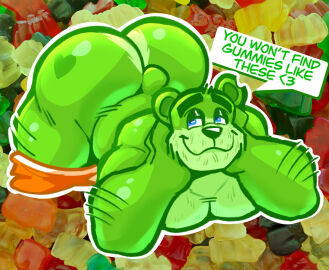 1boy 2024 :3 anthro anthro_only ass ass_focus ass_up bara bear beard beetleartz big_ass big_butt bigbchevalier blue_eyes bubble_ass bubble_butt candy_humanoid chest fat_ass food_humanoid front_view front_view_butt gay gigantic_ass green green_body green_fur green_skin gummibar gummy_(food) gummy_bear gummy_creature hairy hairy_male heart heart_on_butt heart_tattoo huge_ass humanoid humanoid_only jamba jamster male male_only moobs muscles muscular muscular_male orange_pants pants_down pants_pulled_down pecs solo solo_anthro solo_focus solo_humanoid solo_male speech_bubble tattoo_on_butt yaoi