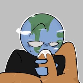 ) 2boys anthro apocalypse blush blush_lines earth_(solarballs) fellatio gay hand_on_penis male male/male male_only penis