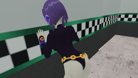 1girls 3d ass black_leotard dc dc_comics female latinkaixa leotard raven_(dc) teen_titans
