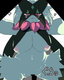 1boy ambiguous_gender animated anthro bouncing_breasts breasts censor_bar censored censored_genitalia digital_media_(artwork) duo female first_person_view generation_9_pokemon genitals human japanese_text looking_at_viewer loop low-angle_view male mammal mask meowscarada nintendo nipples penetration pink_eyes pink_nipples pixel_animation pixel_art pokemon pokemon_(species) pussy sky_necko text vaginal_penetration