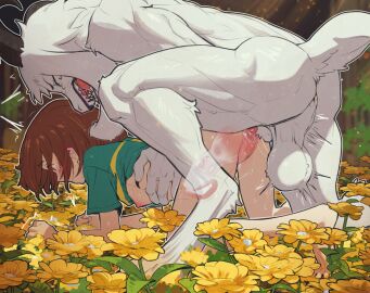 1girls all_fours anthro anthro_penetrating anthro_penetrating_female anthro_penetrating_human anus asriel_dreemurr balls balls_deep bared_teeth barefoot big_balls black_claws black_eyebrows black_horn blush blush_lines bodily_fluids boss_monster_(undertale) bottomless bottomless_female bottomless_human bovid breasts brown_eyebrows brown_hair butterchalk caprine chara chara_(undertale) claws clitoris closed_eyes clothed clothed/nude clothed_female clothed_human clothed_sex clothing cross_section cum cum_in_pussy cum_in_uterus cum_inside curved_horn deep_penetration digitigrade doggy_style duo eye_through_hair eyebrow_through_hair eyebrows face_down_ass_up feet female female_chara female_human female_on_anthro female_penetrated feral feral_on_female feral_penetrating finger_claws fingers flower flower_bed from_behind from_behind_position fur genital_fluids genitals goat green_clothing green_shirt green_t-shirt green_topwear hair hi_res horn human human_on_anthro human_penetrated impregnation internal internal_vaginal interspecies knot knotted knotting light_body light_skin long_ears male male/female male_anthro male_on_human male_penetrating male_penetrating_female male_penetrating_human mammal monotone_body monotone_fur monotone_hair monotone_horn monotone_skin muscular muscular_anthro muscular_male nipples nude nude_anthro nude_male open_mouth orgasm orgasm_face penetration penile penile_penetration penis penis_in_pussy perineum pink_clitoris pink_nipples plant plantigrade pussy raised_heel red_eyes red_knot red_penis red_tongue saggy_balls sex sharp_teeth shirt shirt_lift shirt_only side_view slim slim_female slim_human small_breasts spread_legs stretched_pussy sweat t-shirt t-shirt_only tail teeth throbbing throbbing_balls toes tongue topwear topwear_only translucent translucent_hair undertale undertale_(series) uterus vaginal_fluids vaginal_knotting vaginal_penetration white_body white_fur white_sclera x-ray x-ray_view yellow_flower