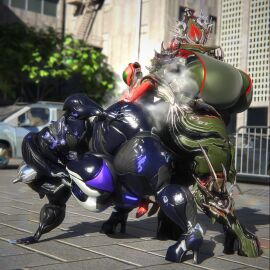 ass big_ass big_breasts breasts bubble_ass bubble_butt cleavage female garuda_(warframe) huge_ass huge_breasts nokra_(warframe) qzk_forte tagme thick_thighs volt_(warframe) warframe wide_hips