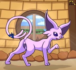 absurd_res accessory animal_genitalia animal_pussy anus ass canine_genitalia canine_pussy digital_media_(artwork) eeveelution espeon everstone_guild female feral fur furgonomics gau_(artist) generation_2_pokemon genitals hi_res looking_at_viewer lyka_(gau) nintendo open_mouth paws pokemon pokemon_(species) pokemon_mystery_dungeon pussy raised_paw raised_tail ribbons solo spike_chunsoft tail tail_accessory tail_ribbon teeth tongue window