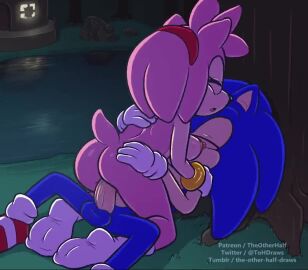 1boy 1girls 2018 2d accessory amy_rose animated anthro anthro_on_anthro areola ass balls black_nose blue_body blue_fur bouncing_balls bracelet breasts closed_eyes clothing cowgirl_position digital_media_(artwork) duo erection eulipotyphlan exposed_torso female female_on_top female_penetrated footwear forest frame_by_frame from_front_position fur genitals gloves grass hair hair_accessory hairband hand_on_ass hand_on_butt handwear hedgehog intraspecies jewelry loop male male/female male_on_bottom male_penetrating male_penetrating_female mammal moan mostly_nude mp4 naked night nipples nude on_bottom on_top penetration penile penile_penetration penis penis_in_pussy pink_body pink_fur pink_hair plant pussy sega sex shoes short_hair short_playtime shorter_than_30_seconds socks sonic_(series) sonic_the_hedgehog sonic_the_hedgehog_(series) sound sound_warning spread_legs spreading straight tagme text the_other_half tree url vaginal_penetration video video_games voice_acted water wristwear