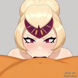 ai_generated blowjob charlie deepthroat eye_contact fellatio huge_cock male/female no_sound oral oral_sex penis pov pov_male sucking sucking_penis tagme video