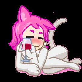 1girls animated cat_ears cat_girl cat_tail catgirl drunk drunk_bubble female female_focus female_only nekochan_(telegram) simple_background tagme_(artist) telegram thick_thighs transparent_background unknown_artist wine wine_glass