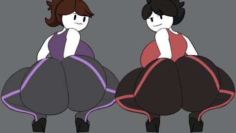 2girls animated anonymous_male big_ass big_breasts blowjob cum_in_pussy edit female huge_ass huge_breasts huge_cock jaiden jaiden_animations jaidens_mom scarecorrode scarecorrode_(edit) sound tagme video yoga_pants