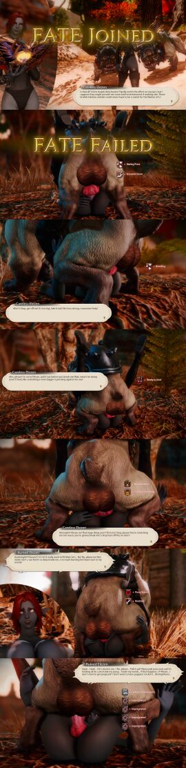 3d artist_upload balls bestiality_impregnation breasts canine canine_penis correction dark_elf debuff defeated defeated_heroine duskwight elezen eyes_rolling_back female final_fantasy final_fantasy_xiv gameplay_mechanics gpose_(ffxiv) grey_skin huge_balls huge_cock impregnation instant_loss knot knotted knotted_penis knotting large_insertion legs_spread long_legs male maledom mating_press muscular muscular_male orange_eyes penis pussy red_hair ruined_pussy self_upload short-haired_female short_hair tagme text text_bubble thighhighs vaginal_knotting vaginal_penetration vaginal_sex vaginal_stretching warrior_of_light_(ff14) warrior_of_light_(final_fantasy_xiv) zoophilia