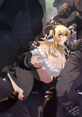 1girls 3girls 5boys animal_ears bad_end bangs bare_midriff big_penis blonde blonde_female blonde_hair blowbang blowjob breasts broken_rape_victim captured captured_heroine cleavage clothed_sex covered_in_cum crescentia crescentia_fortuna crop_top cum cum_in_mouth cum_on_body cum_on_breasts cum_on_clothes cum_on_face cum_on_hair cum_on_thighs cum_overflow curved_horns deathblight deathblight_barghest defeat_sex defeated defeated_heroine double_handjob emotionless emotionless_sex empty_eyes eyebrows eyebrows_visible_through_hair eyeliner eyeshadow fellatio female femsub fit fit_female forced_kiss forced_oral fucked_into_submission fucked_senseless full_lips gangbang green_body green_skin handjob heroine_in_trouble hildr_(deathblight_barghest) horn_grab horned_female horned_humanoid horns hotpants huge_breasts interspecies irrumatio kemonomimi kneeling large_breasts larger_male light-skinned_female light_skin long_hair male maledom mature_female mature_male midriff monster_rape official_art one_eye_closed oral oral_sex orc orc_male penis restrained rolling_eyes sex sex_slave sheep_girl size_difference slim_waist smaller_female submissive submissive_female teratophilia thick_thighs webcomic_character what_if wide_hips