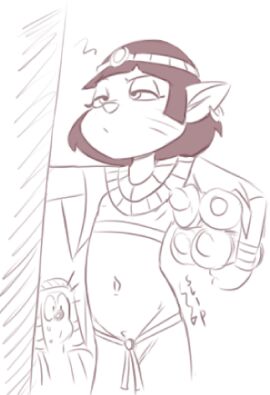 1boy 1girls 2020s 2024 amneris anthro anthro_female anthro_only areola_outline areolae_visible_through_clothing bent_arm big_eyes big_nose biped bob_cut bodily_fluids bored bottomwear bracelet breasts brown_and_white canid canine cat cat_girl clothed clothed_anthro clothed_female clothed_male clothing cub dark_hair dark_nose digital_drawing_(artwork) digital_media_(artwork) disney domestic_cat donald_duck_(comics) duo ear_piercing ear_ring egyptian_headdress extended_arm eyebrows eyelashes felid feline felis female female_cub female_focus flat_chest fully_clothed fully_clothed_anthro fully_clothed_female fur furry furry_female furry_only hair half-closed_eyes headdress headgear holding_object iris jewelry looking_at_another low_res male mammal markings monochrome mouth_closed narrowed_eyes navel nemes_(clothing) pectoral_(jewelry) piercing prick_ears pupils ring_piercing short_hair skimpy skirt small_breasts solo_focus standing sweat terrible_the_drawfag thin_eyebrows three-quarter_view topwear url whisker_markings wide_eyed young young_anthro young_female