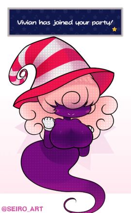 2021 2d_animation animated big_breasts breasts clothing digital_media_(artwork) english_text female ghost ghost_tail gloves hair handwear hat headgear headwear heart_symbol high_framerate humanoid legless lips live2d mario_bros motion_tweening nintendo not_furry paper_mario pink_hair purple_body seiro_art shadow_siren short_playtime simple_background smile solo spirit text text_box vivian_(mario) vivian_(paper_mario) white_clothing white_gloves white_handwear witch_hat yellow_lips