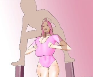 anilingus anilingus_from_female animated breasts cum cum_between_breasts cum_inside cum_on_breasts female gigantic_breasts huge_breasts nurse paizuri paizuri_under_clothes pink_eyes pink_hair reverse_paizuri rimjob rimming rimzuri underwear