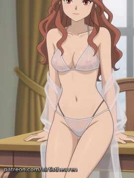 ai_generated animated bra brown_eyes brown_hair female female_focus female_only girl girly inazuma_eleven inazuma_eleven_(series) light_skin looking_at_viewer nelly_raimon patreon raimon_natsumi sheer_clothing sitting spread_legs spreading tagme thong video walking