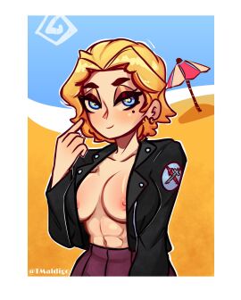 1girls amphibia amphibia_(finale) amphibia_(series) areolae big_breasts breasts clothing disney disney_channel female muscular muscular_female sasha_waybright tmaldigo