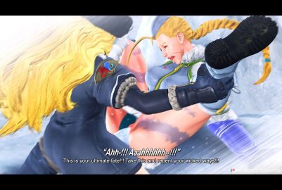 2girls 3d cammy_white chobixpho female female_only ice_dildo ice_in_pussy ice_insertion kolin_(street_fighter) multiple_females multiple_girls pussy strap-on strapon street_fighter street_fighter_v yuri