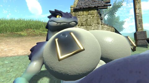 1girls 3d anthro anus ass big_ass big_breasts breasts female female_only g kroxigor kroxigor_(vulgarvictor) lizardman_(warhammer_fantasy) nipple_piercing nipples piercing pose solo_female vrchat vrchat_avatar vrchat_model warhammer_(franchise) warhammer_fantasy