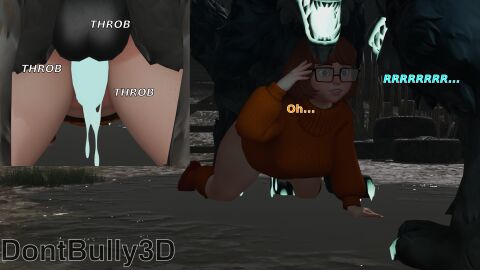 1boy 1girls 2boys 3d ass beast bent_over blender blender_(artwork) blender_(software) canine canine_genitalia canine_penis chubby chubby_female cum cum_in_pussy cum_inside cum_leaking cum_leaking_out_of_pussy dialogue doggy_style dont_bully_(artist) female feral feral_on_female feral_on_human feral_penetrating feral_penetrating_human fucked_silly glasses glowing_cum glowing_eyes glowing_genitalia glowing_penis imminent_rape male penis pussy scooby-doo sweater text thick_ass thick_thighs vaginal_penetration vaginal_sex velma_dinkley wolf zoophilia