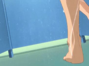 1boy against_wall anal animated anus ass bare_shoulders barefoot braid breasts brown_hair feet female gif green_eyes ichijyo_daisuke imminent_anal imminent_sex inviting kuouzumiaiginsusutakeizumonokamimeichoujin_mika male nude presenting presenting_hindquarters pussy resort_boin shower spread_anus spread_ass subtitled tanline tied_hair twin_braids uncensored wet wet_body