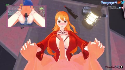 anal animated blush breast breasts cowgirl_position femdomvr hentai male_penetrated nami one_piece penis pussy sfm sound tagme thenaysayer34 uncensored video virtual_reality