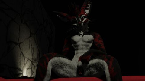 16:9 4k absurd_res amraleo animal_genitalia animal_pussy anthro biscayne canid canine canine_genitalia canine_pussy cuntboy genitals hi_res intersex jex jexouium looking_at_viewer mammal pussy rexouium slim solo solo_focus widescreen