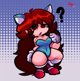 1girls auburn_hair friday_night_funkin friday_night_funkin_mod girlfriend_(friday_night_funkin) heartdiegold mega_cd_girlfriend open_legs red_hair sonic_the_hedgehog_(cosplay)