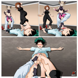 1boy 2girls arlioth asserting_dominance assertive assertive_female bad_end bad_girl barefoot blonde_female blonde_hair blush boku_no_hero_academia brown-haired_female brown_hair bullying comic comic_page comic_panel cooperative_footjob corrupted corruption defeat defeated defeated_hero defeated_male deku denki_anma dominant_female dubious_consent embarrassed feet female female_pervert female_pov femdom ffm_threesome foot_domination foot_fetish footjob footjob_over_clothes footjob_pov footjob_with_legwear forced_footjob green-haired_male green_hair halloween himiko_toga humiliation izuku_midoriya juri_han juri_han_(cosplay) male medusa_gorgon medusa_gorgon_(cosplay) midoriya_izuku my_hero_academia nail_polish ochako_uraraka on_back painted_toenails penis possessed possession soul_eater standing standing_footjob stepped_on stepping_on_penis street_fighter submissive_male teamwork threesome toes toga_himiko trample trampling uraraka_ochaco uraraka_ochako villainess villainess_on_hero weak weak_male witch
