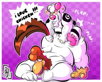 anal anthro ass ass_up avian bara beak big_ass big_butt bird bovid caprine chicken dialogue digital_media_(artwork) doggy_style duo english_text feathers foghorn_leghorn from_behind_position fur galliform gallus_(genus) goat hand_on_ass hand_on_butt hi_res horn jeff_goatart looney_tunes male male/male mammal nude phasianid raised_tail red_body red_feathers sex sound_effects speech_bubble tail tail_feathers tail_grab text warner_brothers white_body white_feathers white_fur yaoi