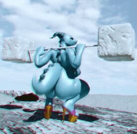 3d animated anthro ass big_ass big_breasts big_butt bouncing_breasts breasts clothing dragon exercise female footwear footwear_only heels_only high_heels horn leondraw looking_back low_res milfnir_(colarix) mostly_nude mythological_creature mythological_scalie mythology naked_footwear nipples non-mammal_breasts nude platform_footwear platform_heels reptile scalie shoes shoes_only solo tail weightlifting weights wobble workout