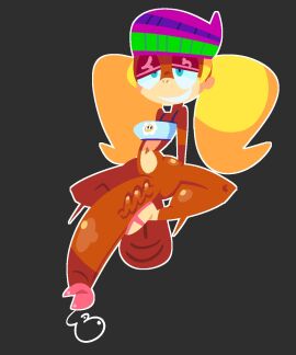 1girls anthro autofootjob balls ballsack beanie big_balls black_background blonde_hair blue_eyes bottomless breasts brown_fur covered_breasts cum donkey_kong_(series) feet_on_penis female footjob footjob_with_sandals fur futa_only futanari glans haplorhine huge_cock hyper_penis intersex long_hair lottieplus masturbation monkey navel nintendo no_dialogue orgasm orgasm_face penis primate rareware sandaljob self_footjob sitting smile solo_female tiny_kong tubetop twintails video_games white_outline