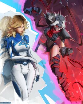 dual_persona female invisible_woman invisible_woman_(marvel_rivals) malice_(marvel) malice_(marvel_rivals) marvel marvel_comics marvel_rivals multiverse stephengiannart sue_storm
