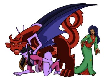 2girls black_hair dark_skin female long_hair tagme