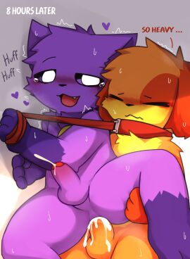 2boys anal anal_sex animal_penis anthro anthro_on_anthro anthro_only anus artist_request ass blush canine cat cat_boy cat_ears cat_tail catboy catnap catnap_(poppy_playtime) collar critters_(poppy_playtime) cum cum_in_ass cum_inside cute dialogue dog dog_boy dog_collar dog_ears dog_tail dogday dogday_(poppy_playtime) doggy domestic_cat domestic_dog feline fur furry furry_only gay male no_humans orange_fur orange_skin penetration penis penis_in_ass poppy_playtime poppy_playtime_(chapter_3) purple_body purple_fur purple_skin sex smiling_critters sweatdrop tagme tail text