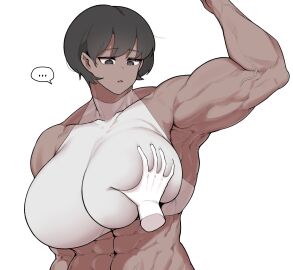 1girls athletic athletic_female biceps big_breasts boob_grab boob_grope boobs_bigger_than_head breast_grab breast_squeeze breasts breasts_bigger_than_head dark-skinned_female dark_skin disgusted female flexing frown frowning go_on_feel_it_(meme) muscular muscular_female non-consensual oddsnail original pov tall_female tall_woman toned toned_female yeohyeon_(oddsnail)